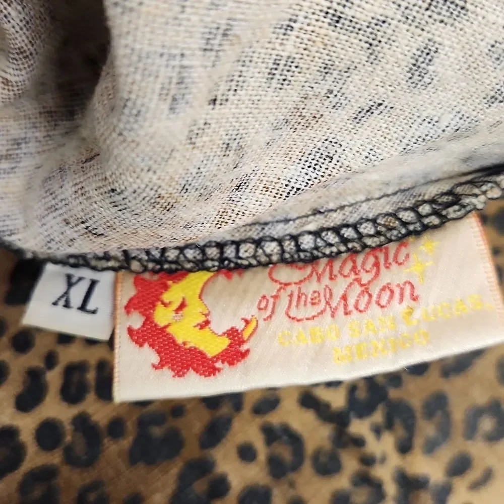 Magic Of The Moon Vintage Leopard Print Dress XL